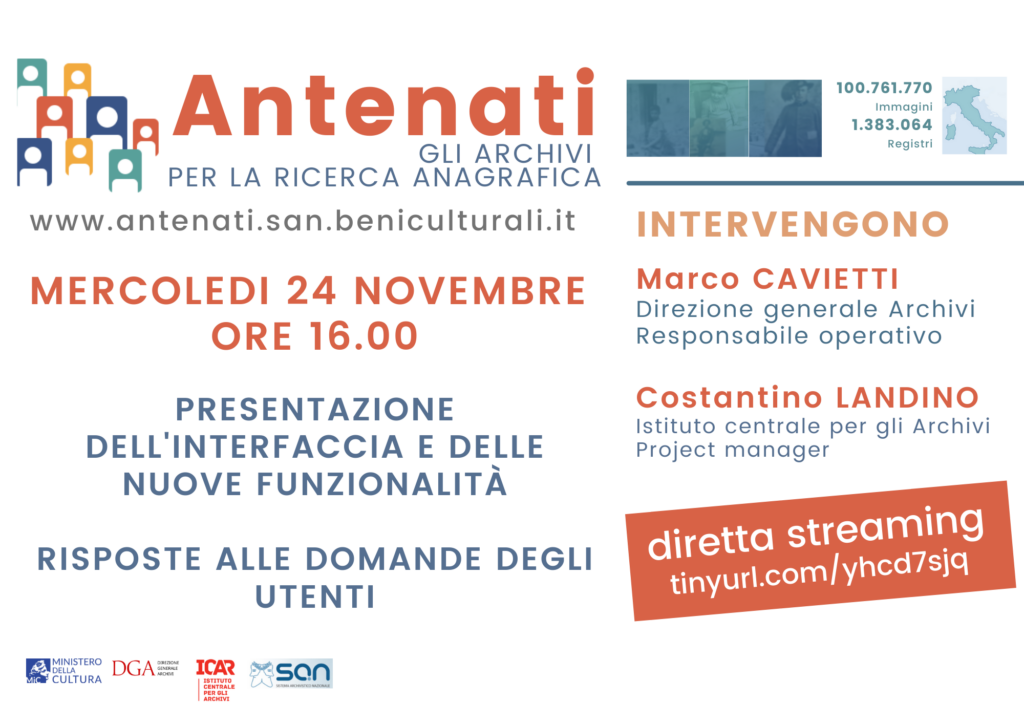 Antenati: Online meeting with users